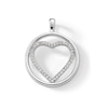 Thumbnail Image 1 of Sterling Silver CZ Heart Inside Circle Necklace Charm