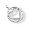 Thumbnail Image 2 of Sterling Silver CZ Heart Inside Circle Necklace Charm
