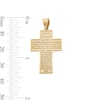 Thumbnail Image 4 of 14K Solid Gold Padre Nuestro Cross Necklace Charm