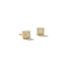 Thumbnail Image 1 of 10K Solid Gold 1/20 CT. T.W. Diamond Small Square Crown Cluster Studs