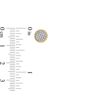 10K Solid Gold 1/6 CT. T.W. Diamond Medium Circle Studs