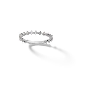 Sterling Silver CZ Round Band - Size 7