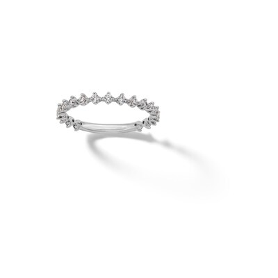 Sterling Silver CZ Round Band - Size 7