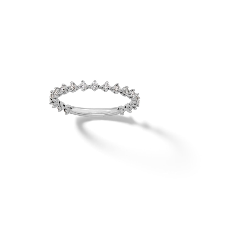 Sterling Silver CZ Round Band - Size 7