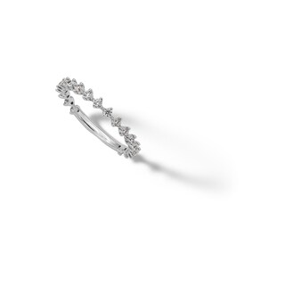 Sterling Silver CZ Round Band - Size 7