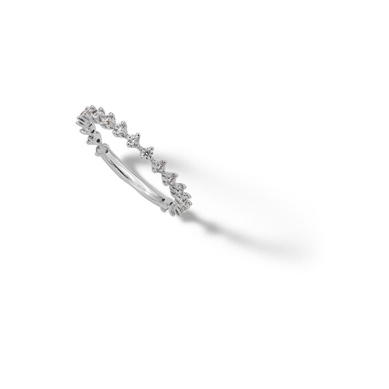 Sterling Silver CZ Round Band - Size 7