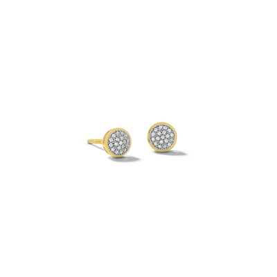 10K Solid Gold 1/10 CT. T.W. Multi-Diamond Circle Studs