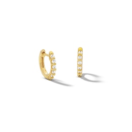10K Solid Gold 1/5 CT. T.W. Diamond Huggies