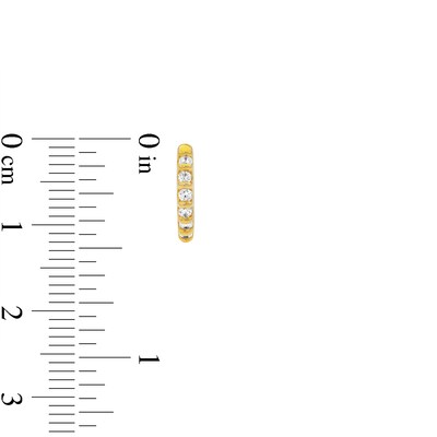 10K Solid Gold 1/5 CT. T.W. Diamond Huggies