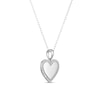 Thumbnail Image 2 of ​​​​​​​​​​​​​​Sterling Silver CZ Heart Frame Pendant Necklace - 16" + 2"