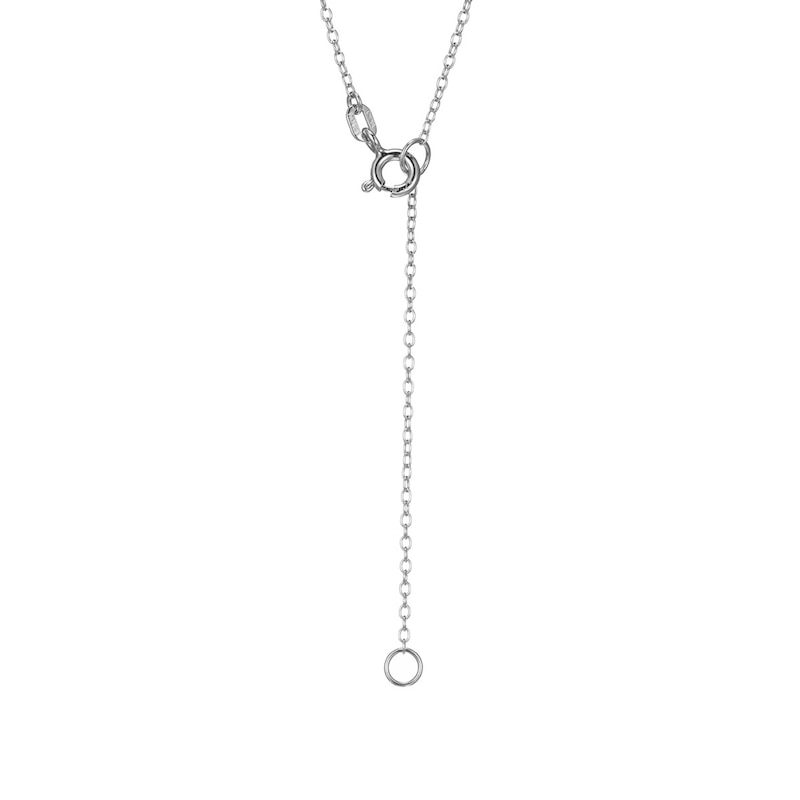Main Image 3 of ​​​​​​​​​​​​​​Sterling Silver CZ Heart Frame Pendant Necklace - 16" + 2"