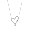 Thumbnail Image 2 of ​​​​​​​​​​​​​​Sterling Silver CZ Fancy Heart Pendant Necklace - 16" + 2"
