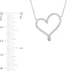 Thumbnail Image 4 of ​​​​​​​​​​​​​​Sterling Silver CZ Fancy Heart Pendant Necklace - 16" + 2"
