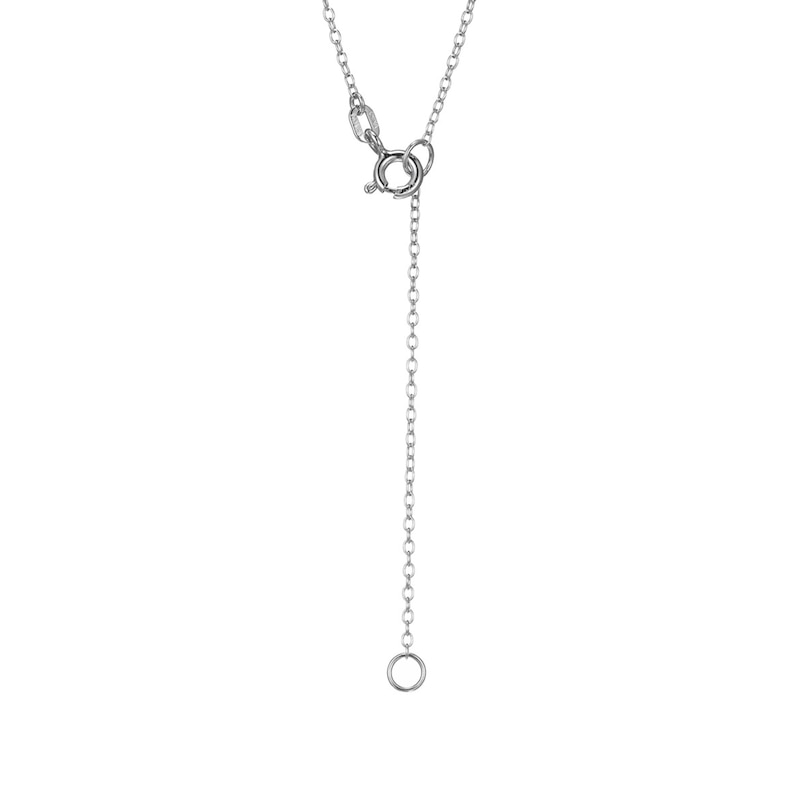 Main Image 3 of ​​​​​​​​​​​​​​Sterling Silver CZ Mom Double Heart Pendant Necklace - 16" + 2"