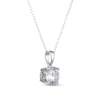 Thumbnail Image 2 of ​​​​​​​​​​​​​​Sterling Silver CZ Round Solitaire Pendant Necklace - 16" + 2"