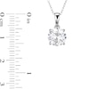 Thumbnail Image 4 of ​​​​​​​​​​​​​​Sterling Silver CZ Round Solitaire Pendant Necklace - 16" + 2"