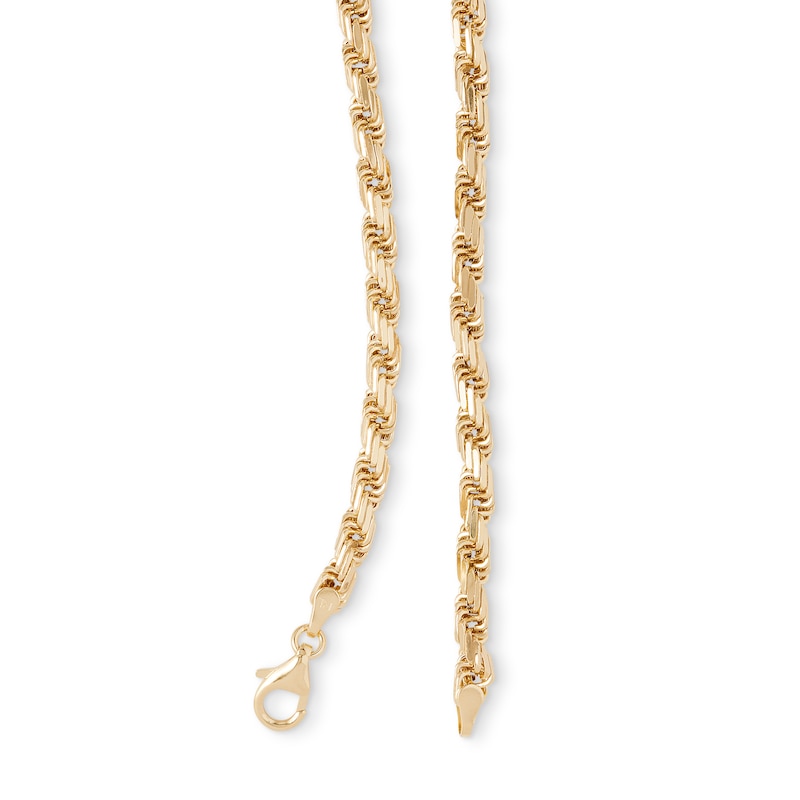 Main Image 2 of 14K Hollow Gold Twisted Four-Sided Rope Chain - 24"