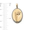 Thumbnail Image 4 of 14K Gold Plated 1/20 CT. T.W. Diamond Daffodil Necklace Charm