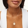 Thumbnail Image 2 of 14K Gold Plated 1/20 CT. T.W. Diamond Iris Necklace Charm