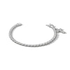Thumbnail Image 1 of Sterling Silver Diamond Accent Cross Dangle Bracelet - 7.25"