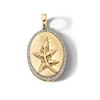 Thumbnail Image 1 of 14K Gold Plated 1/20 CT. T.W. Diamond Holly Berry Necklace Charm