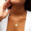 Thumbnail Image 2 of 14K Gold Plated 1/20 CT. T.W. Diamond Holly Berry Necklace Charm