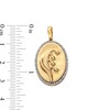 Thumbnail Image 4 of 14K Gold Plated 1/20 CT. T.W. Diamond Lily Necklace Charm