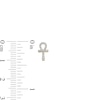 Thumbnail Image 4 of 10K Solid Gold 1/6 CT. T.W. Diamond Ankh Cross Studs
