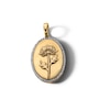 Thumbnail Image 1 of 14K Gold Plated 1/20 CT. T.W. Diamond Chrysanthemum Necklace Charm