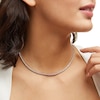 Thumbnail Image 2 of ​​​​​​​Sterling Silver CZ Tennis Necklace - 17"