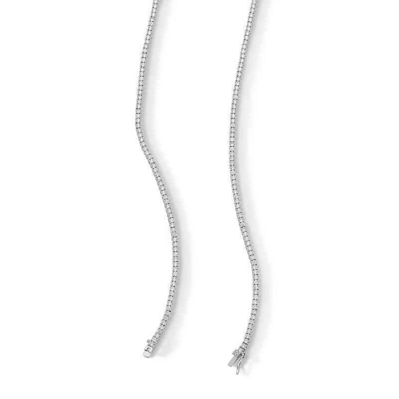 Main Image 3 of ​​​​​​​Sterling Silver CZ Tennis Necklace - 17"