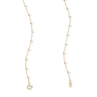10K Solid Gold Diamond-Cut Saturn Chain - 18"