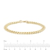 Thumbnail Image 3 of 14K Hollow Gold Reversible Cuban Chain Bracelet - 8.5"