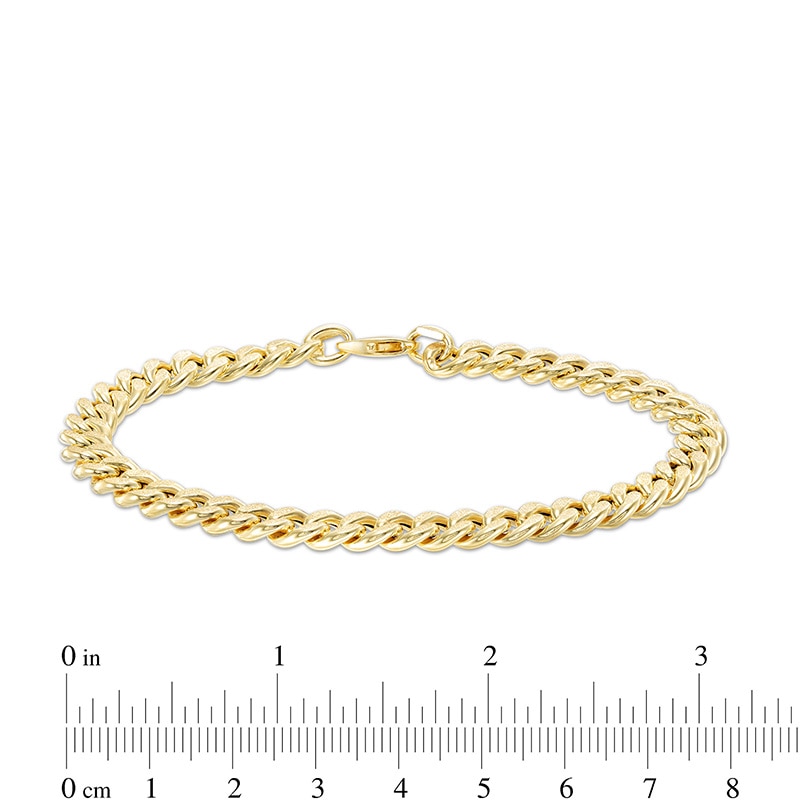 Main Image 3 of 14K Hollow Gold Reversible Cuban Chain Bracelet - 8.5"