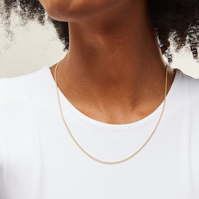 14K Hollow Gold Diamond-Cut Amore Chain - 20"