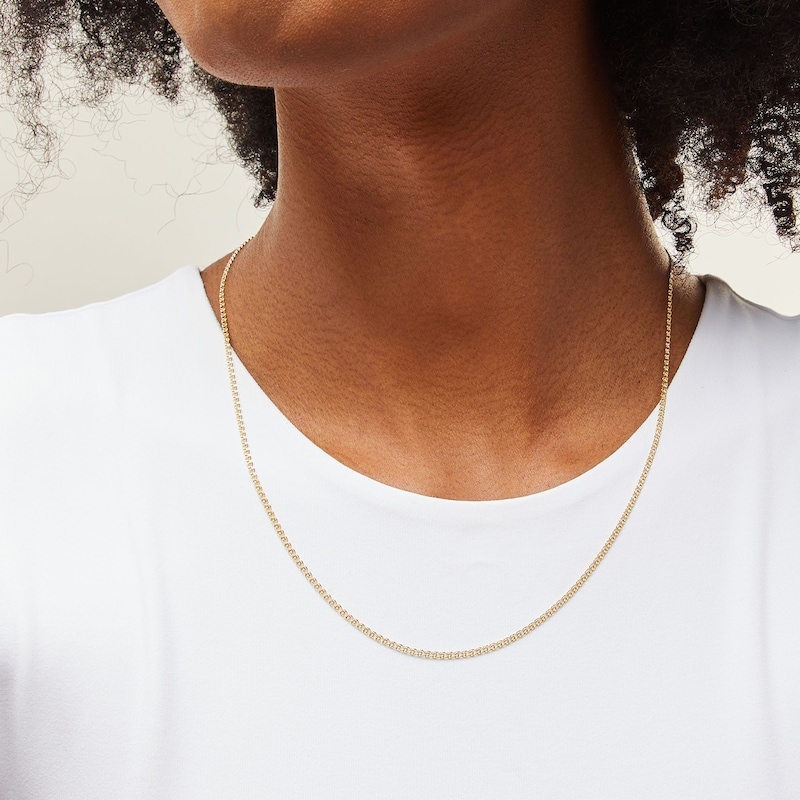 Main Image 2 of 14K Hollow Gold Diamond-Cut Amore Chain - 20"