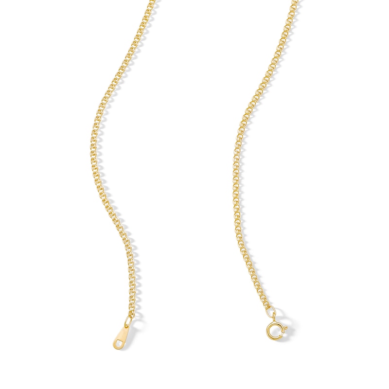 Main Image 3 of 14K Hollow Gold Diamond-Cut Amore Chain - 20"