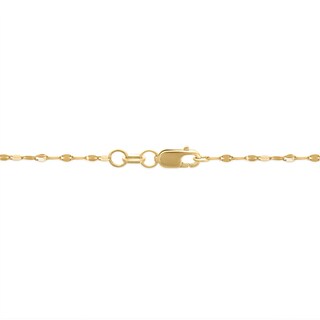 10K Solid Gold 1/20 CT. T.W. Diamond Forzatina Chain Cross Pendant - 18"