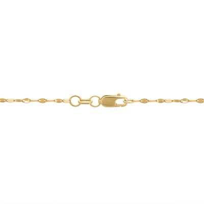 10K Solid Gold 1/20 CT. T.W. Diamond Forzatina Chain Cross Pendant - 18"