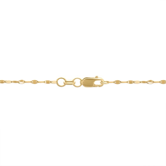 10K Solid Gold 1/20 CT. T.W. Diamond Forzatina Chain Cross Pendant - 18"