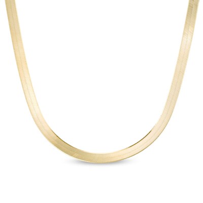 14K Solid Gold Herringbone Chain