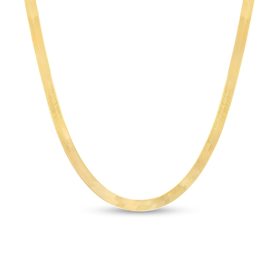 ​​​​​​​14K Solid Gold Herringbone Chain - 16" + 1"