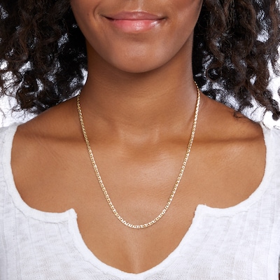 14K Hollow Gold Mariner Chain - 20"