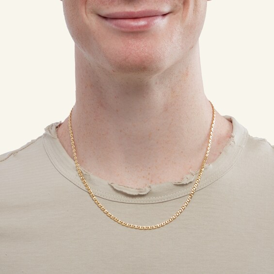 14K Hollow Gold Mariner Chain - 20"