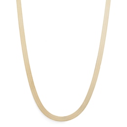 14K Hollow Gold Herringbone Chain - 18"