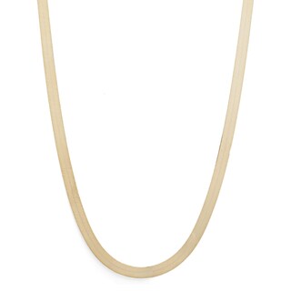 14K Hollow Gold Herringbone Chain - 18"