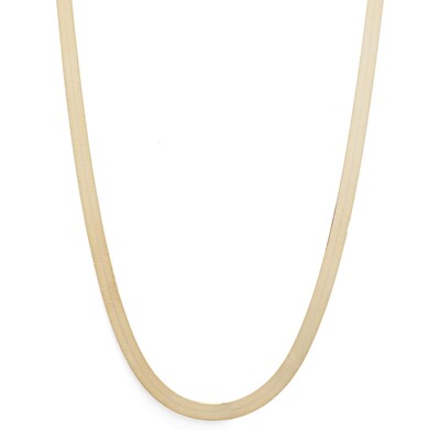 14K Hollow Gold Herringbone Chain - 18"