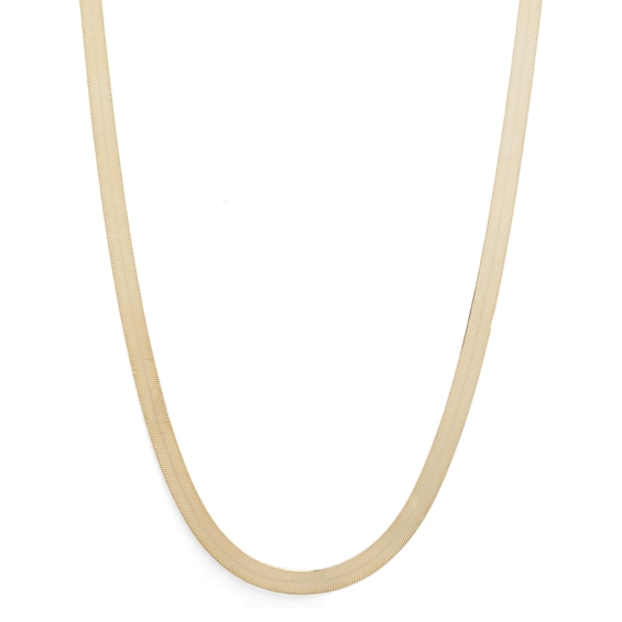14K Hollow Gold Herringbone Chain - 18"
