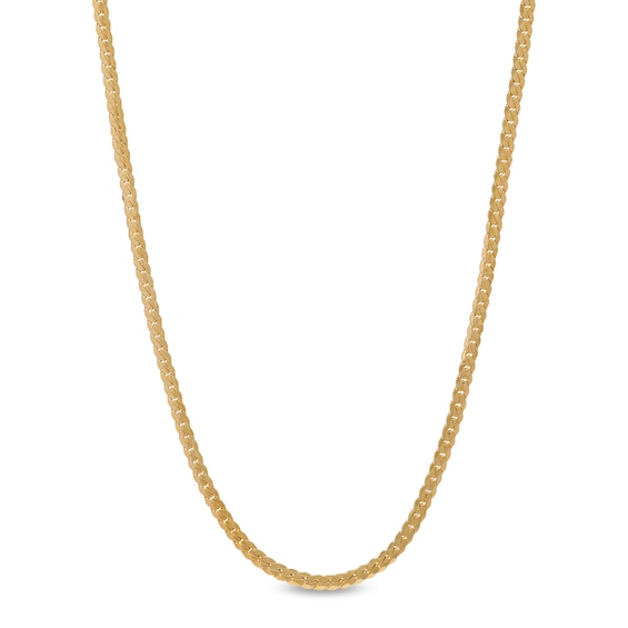 ​​​​​​​14K Hollow Gold Tight Curb Oval Chain - 18"