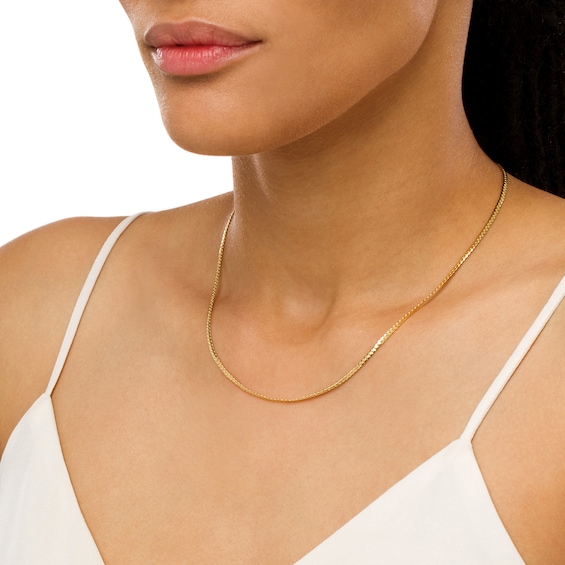 ​​​​​​​14K Hollow Gold Tight Curb Oval Chain - 18"